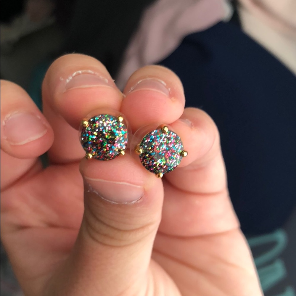 Kate Spade Multicolor Glitter Stud Earrings